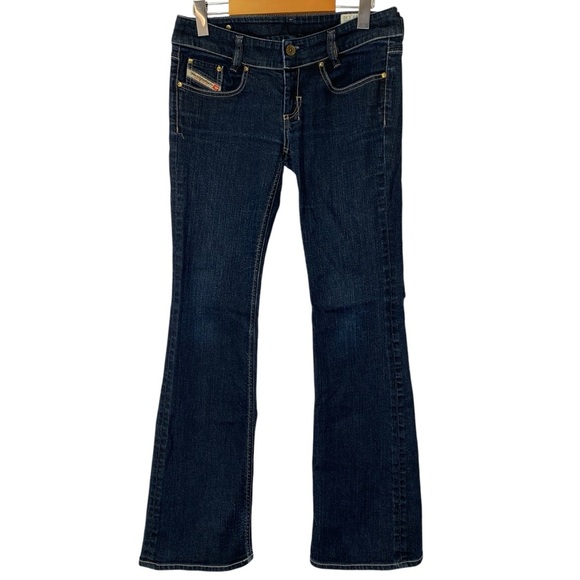 Diesel Louvely Jeans Womens 29x32 Blue Dark Wash Bootcut Flare Vintage Y2K - Picture 1 of 10